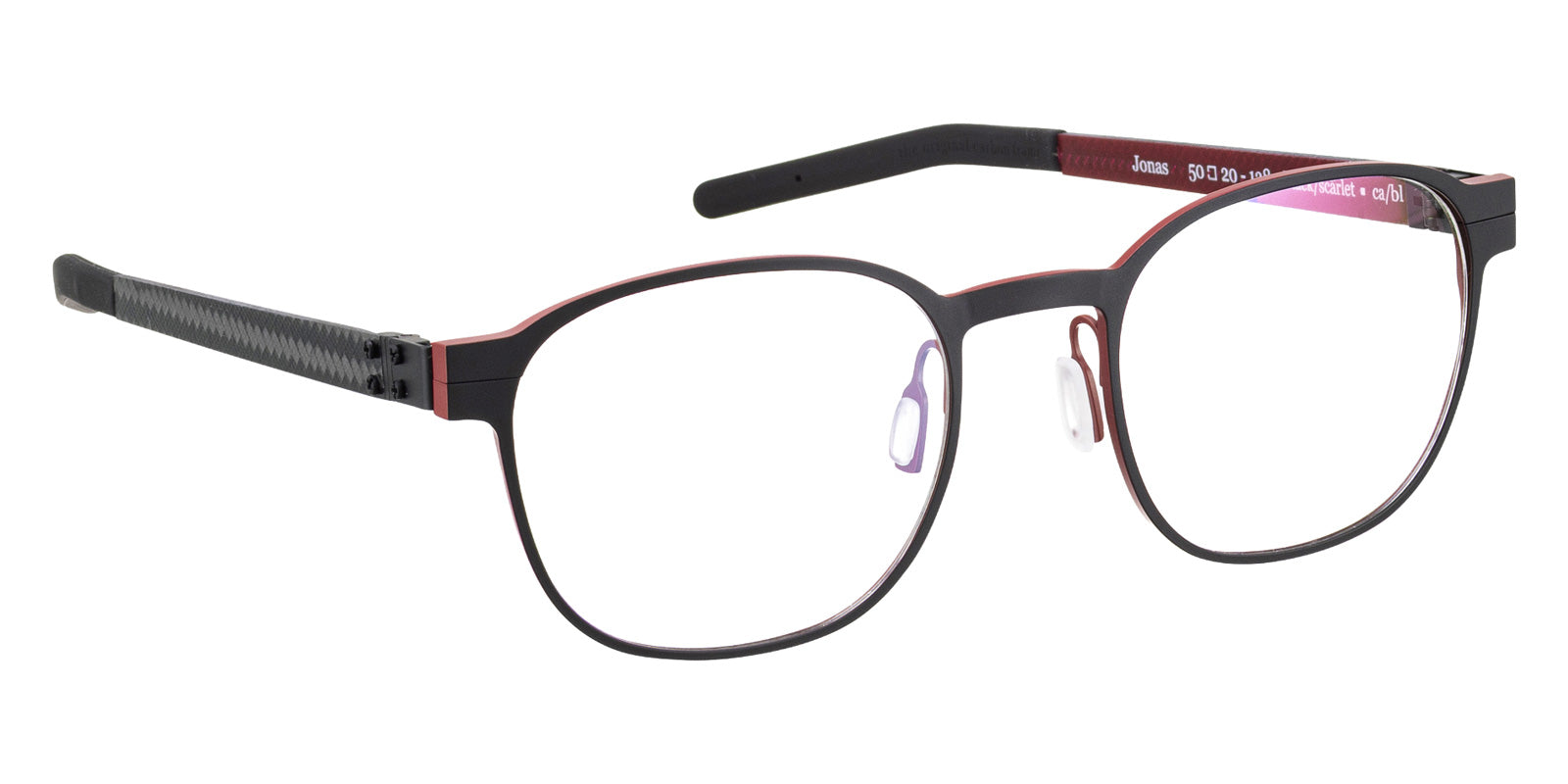 BLAC® JONAS Eyeglasses - BLACK-SCARLET
