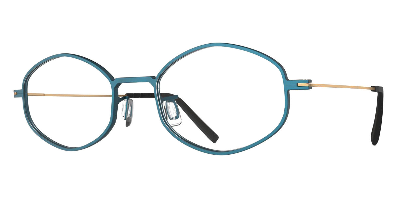 Blackfin® ALTADENA Eyeglasses BLF ALTADENA OP 1980 51 - Ultramarine Green/Shiny Oxide Orange