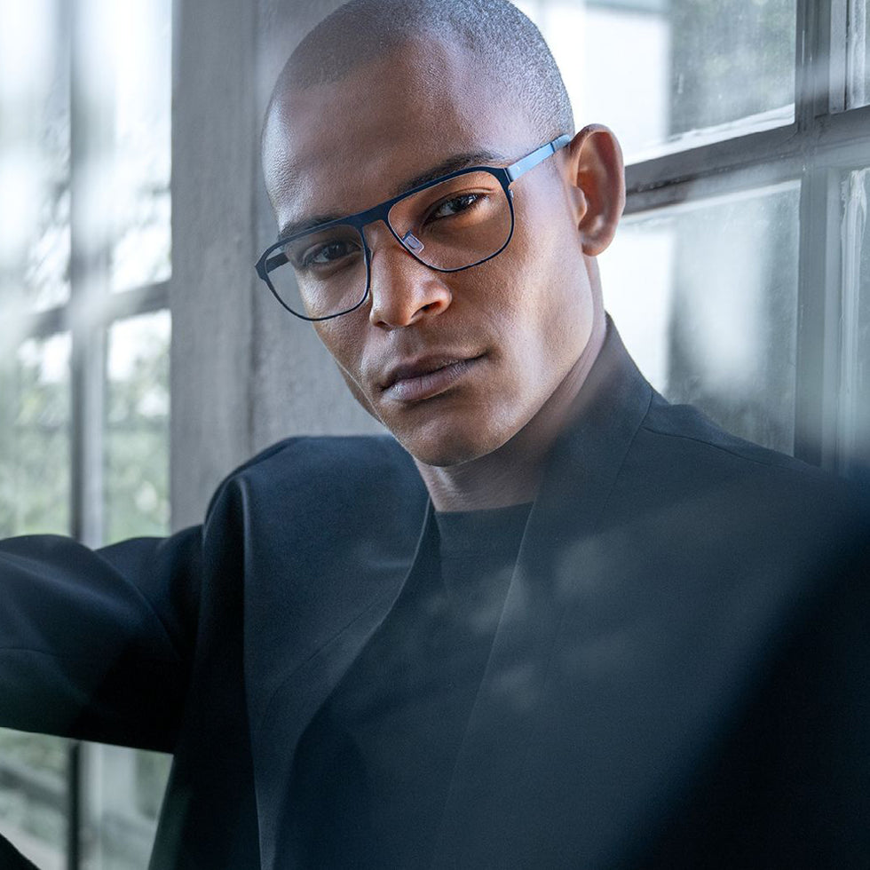 Blackfin® BAYSHORE Eyeglasses - MATT BLACK/FROSTED GRAY 1752