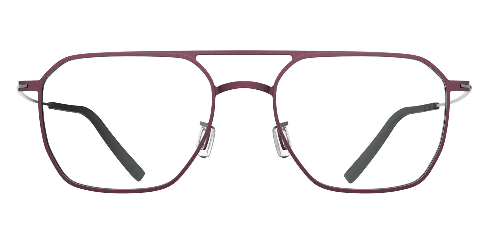 Blackfin® DAVENPORT BLF DAVENPORT DAMASCUS BURGUNDY/SATIN SILVER 1855 56 Eyeglasses - DAMASCUS BURGUNDY/SATIN SILVER 1855