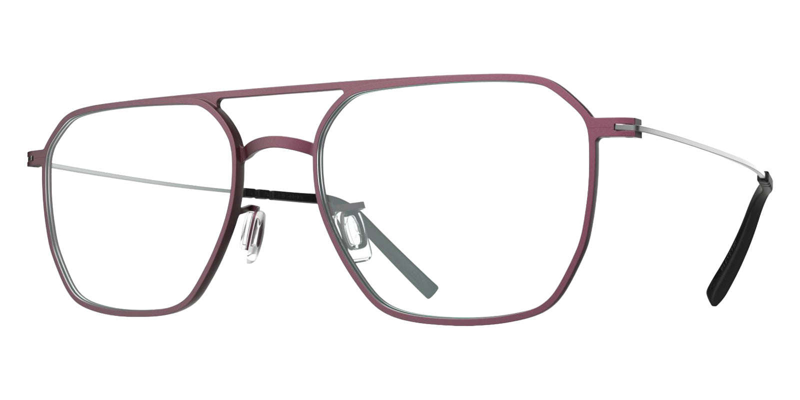 Blackfin® DAVENPORT BLF DAVENPORT DAMASCUS BURGUNDY/SATIN SILVER 1855 56 Eyeglasses - DAMASCUS BURGUNDY/SATIN SILVER 1855