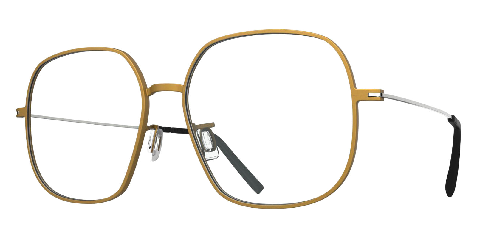 Blackfin® DEL MAR BLF DEL MAR OCHRE YELLOW/SHINY SILVER 1759 56 Eyeglasses - OCHRE YELLOW/SHINY SILVER 1759
