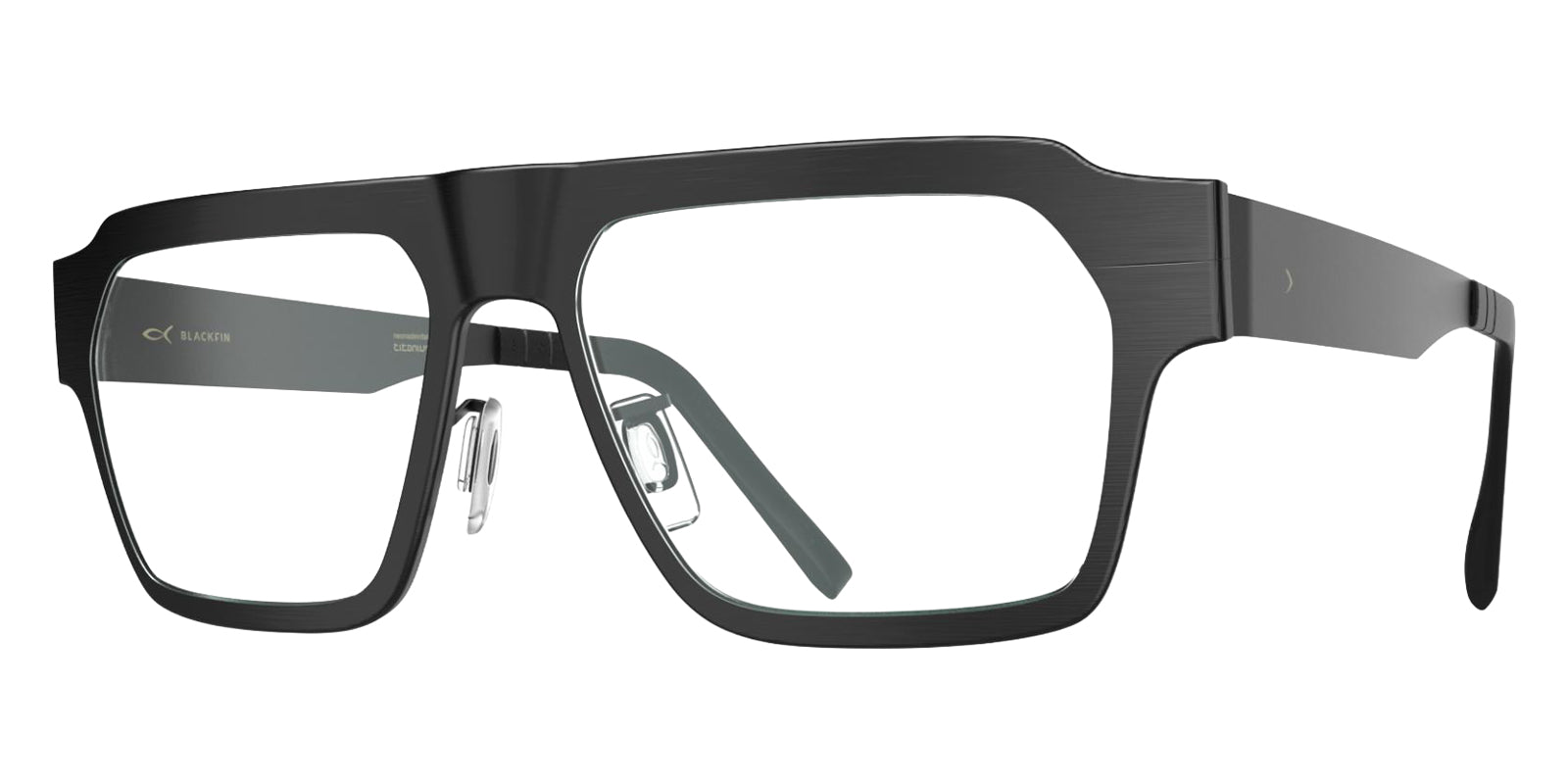 Blackfin® GOTHAM Eyeglasses - BRUSHED BLACK/BLACKFIN BLACK 1890