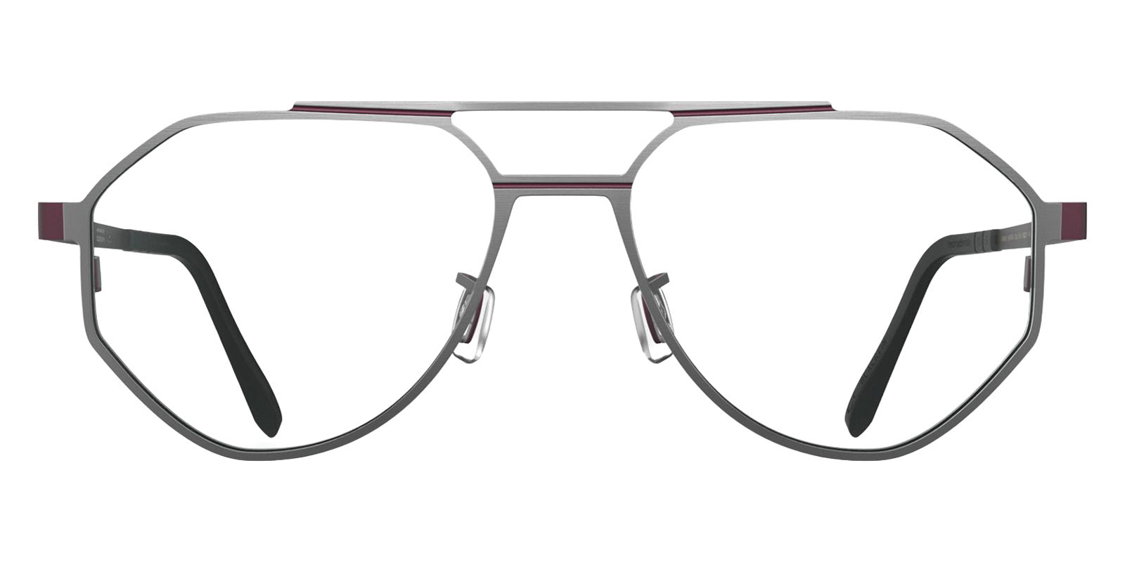 Blackfin® HAMILTON Eyeglasses BLF HAMILTON OP 1976 55 - Satin Silver/Damascus Burgundy