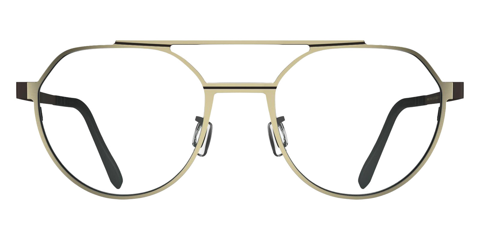 Blackfin® HAYMAN Eyeglasses BLF HAYMAN OP 1972 52 - Satin Light Gold/Nut Dark Brown