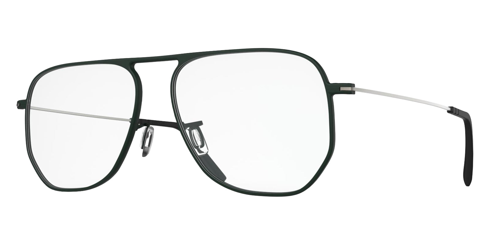 Blackfin® MONTECITO Eyeglasses - HUNTER GREEN/BRUSHED SILVER 1707