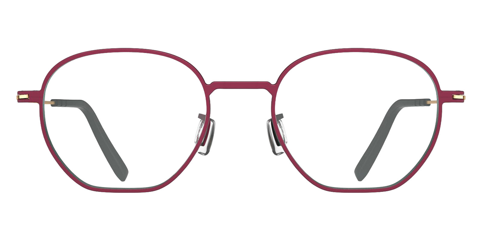 Blackfin® NILES Eyeglasses BLF NILES OP 1984 48 - Burgundy Red/Shiny Oxide Orange