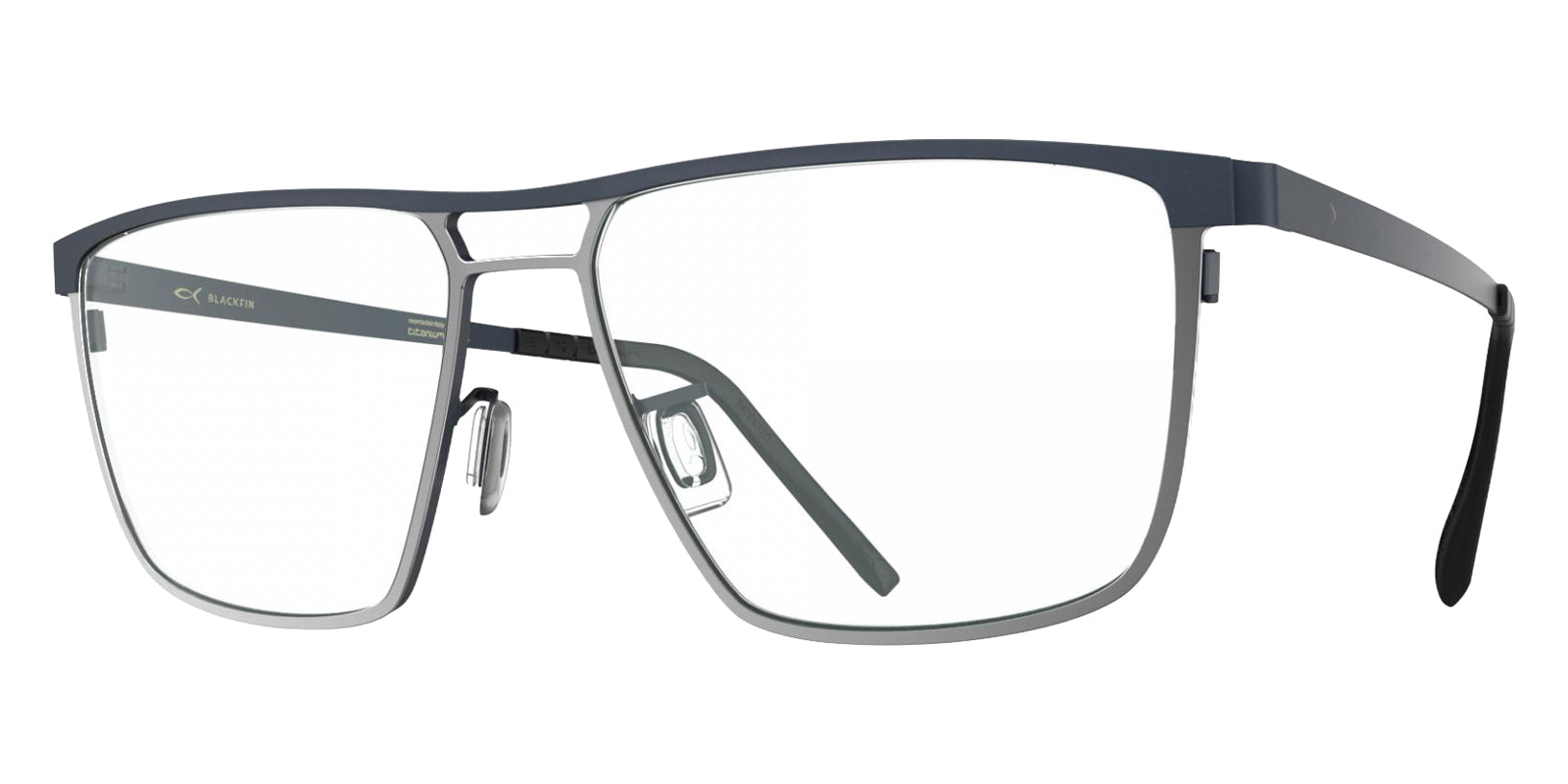 Blackfin® OCEANCREST Eyeglasses - STORM NAVY BLUE/SATIN SILVER 1766