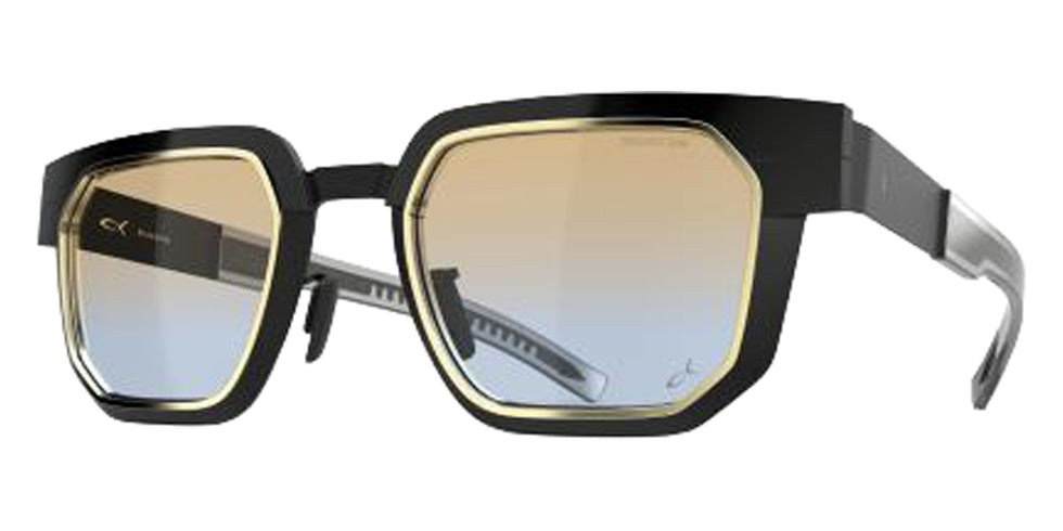 Blackfin® PROMETHEUS Sunglasses BLF PROMETHEUS Sun 1949 51 - Obsidian Black Gold Titanium Frame/Light Gold Details/Warm Blush-Mist Grey Radiant Lenses