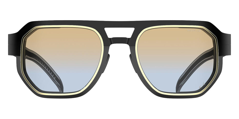 Blackfin® PROMETHEUS TWO BLF PROMETHEUS TWO OBSIDIAN BLACK GOLD TITANIUM FRAME/LIGHT GOLD DETAILS/WARM BLUSH-MIST GREY RADIANT LENSES 1949 53 Sunglasses - OBSIDIAN BLACK GOLD TITANIUM FRAME/LIGHT GOLD DETAILS/WARM BLUSH-MIST GREY RADIANT LENSES 1949