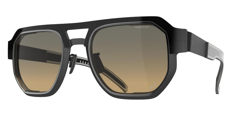 Blackfin® PROMETHEUS TWO BLF PROMETHEUS TWO OBSIDIAN BLACK GOLD TITANIUM FRAME/RUTHENIUM DETAILS/WARM GREY-GOLDEN BEIGE RADIANT LENSES 1950 53 Sunglasses - OBSIDIAN BLACK GOLD TITANIUM FRAME/RUTHENIUM DETAILS/WARM GREY-GOLDEN BEIGE RADIANT LENSES 1950