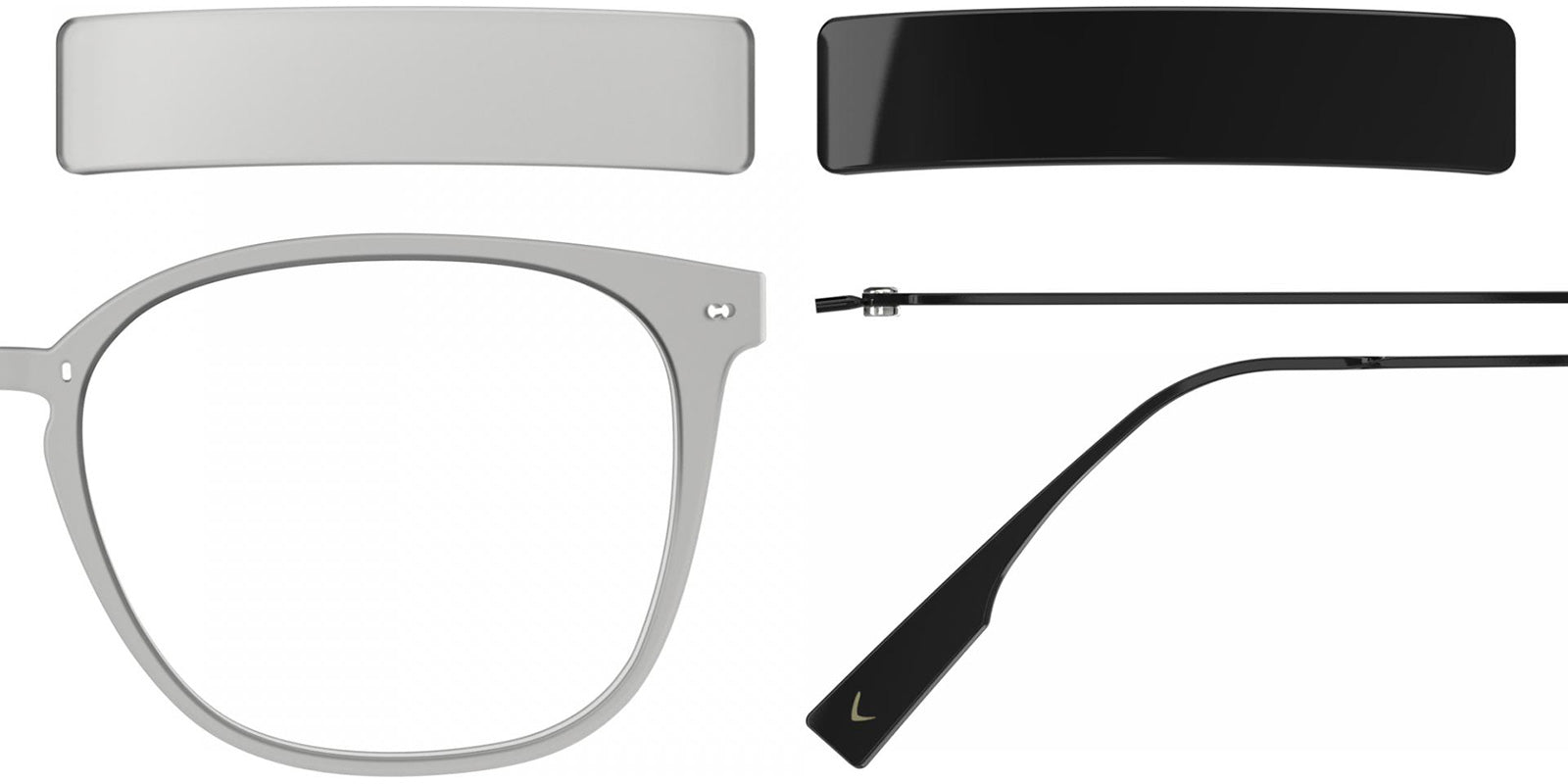 Blackfin® VITRA F1-D1 Eyeglasses BLF VITRA F1-D1 OP 19331793 50 - Matte Driftwood Gray/Shiny Black Gold