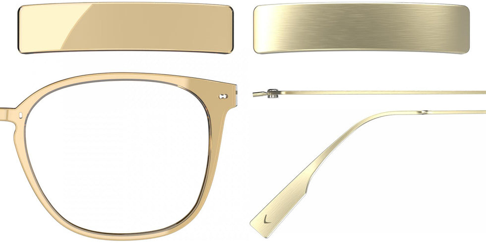 Blackfin® VITRA F1-D1 Eyeglasses BLF VITRA F1-D1 OP 19361777 50 - Shiny Honey Gold/Brushed Light Gold