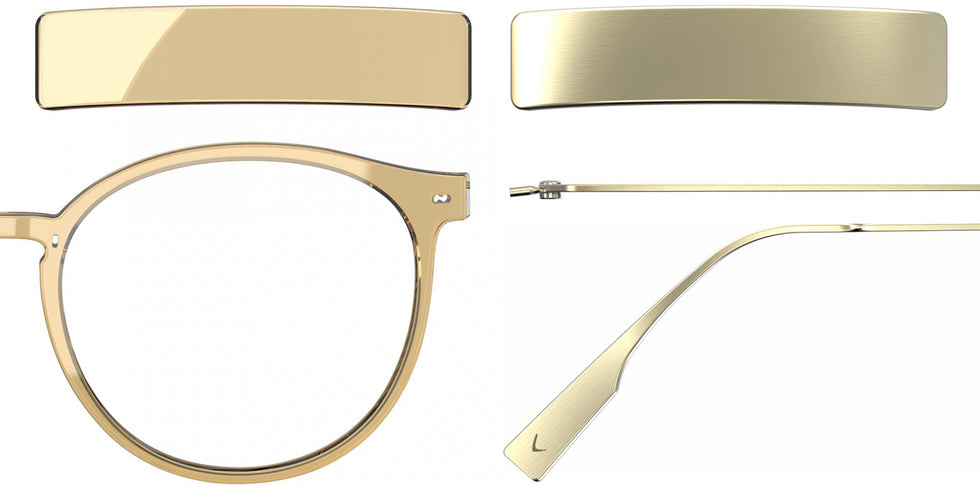 Blackfin® VITRA F2-D1 Eyeglasses BLF VITRA F2-D1 OP 19361777 48 - Shiny Honey Gold/Brushed Light Gold
