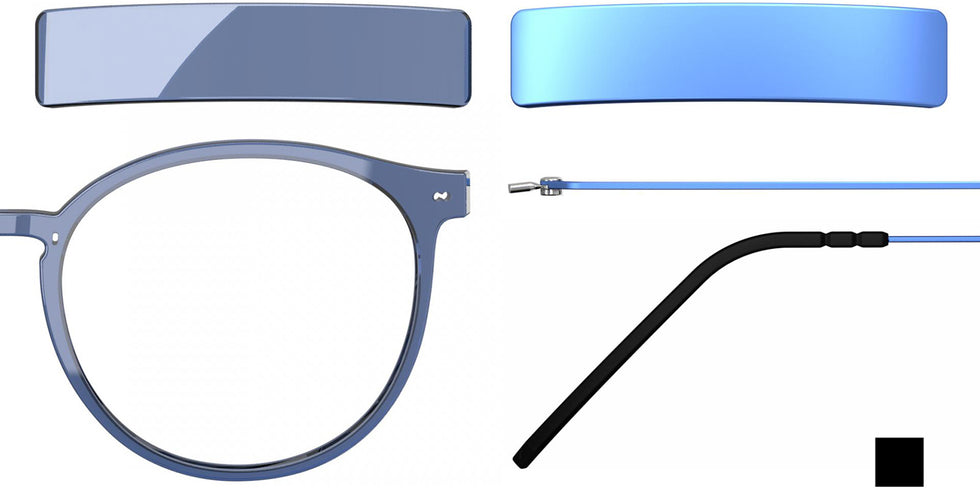 Blackfin® VITRA F2-D2 Eyeglasses BLF VITRA F2-D2 OP 19261797 48 - Shiny Classic Blue/Oxide Blue