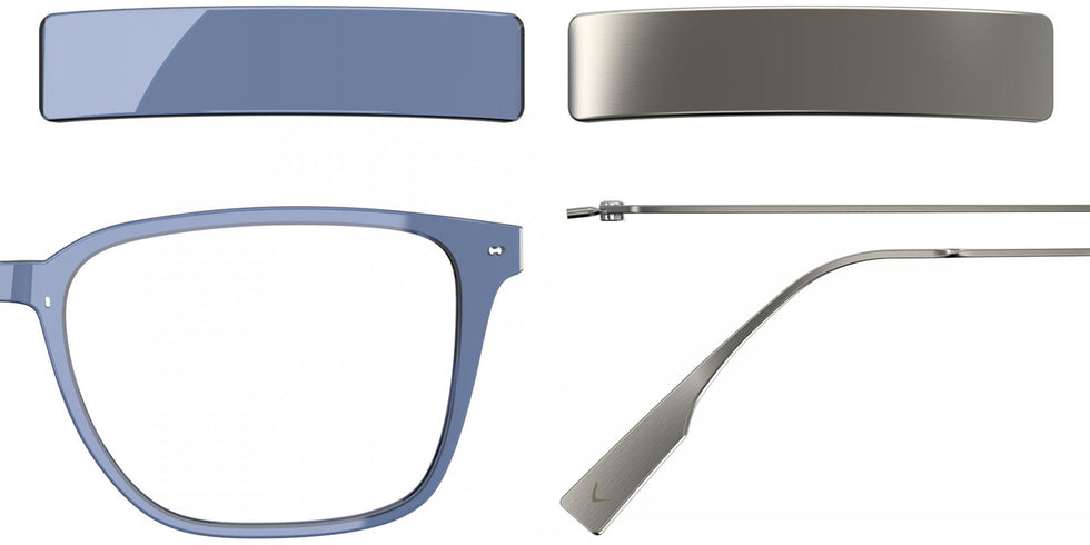 Blackfin® VITRA F3-D1 Eyeglasses BLF VITRA F3-D1 OP 19261942 56 - Shiny Classic Blue/Brushed Silver