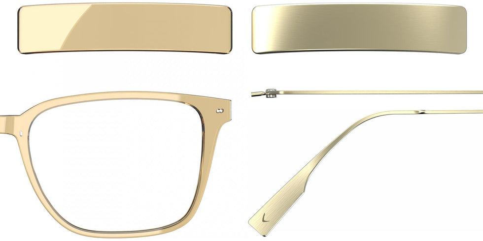 Blackfin® VITRA F3-D1 Eyeglasses BLF VITRA F3-D1 OP 19361777 56 - Shiny Honey Gold/Brushed Light Gold