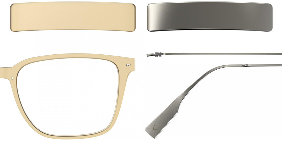Blackfin® VITRA F3-D1 Eyeglasses BLF VITRA F3-D1 OP 19371942 56 - Matte Honey Gold/Brushed Silver