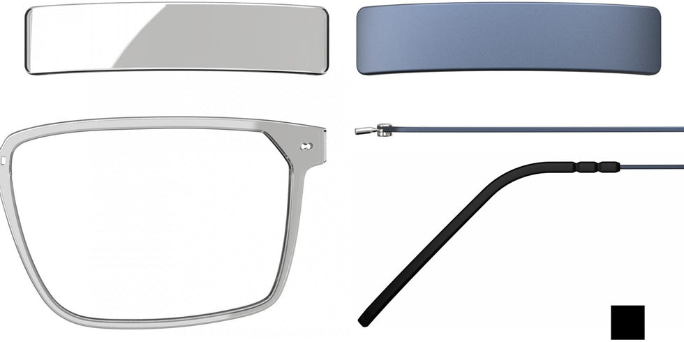 Blackfin® VITRA F4-D2 Eyeglasses BLF VITRA F4-D2 OP 19321792 54 - Shiny Driftwood Gray/Storm Navy Blue