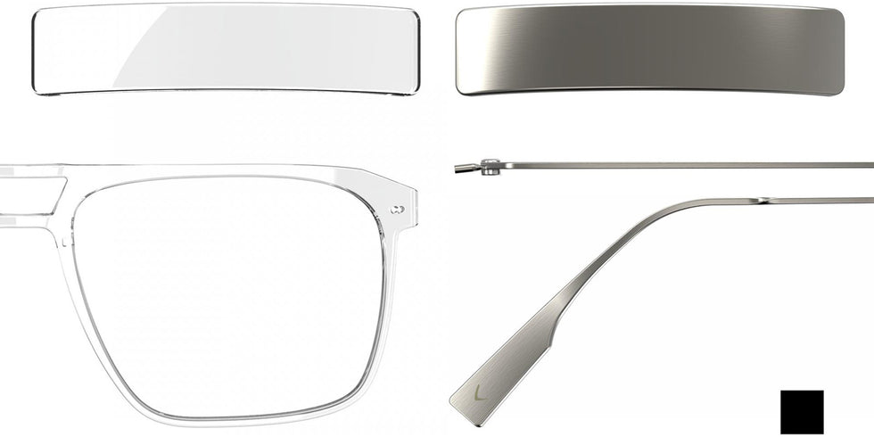 Blackfin® VITRA F5-D1 Eyeglasses BLF VITRA F5-D1 OP 19341942 58 - Shiny Crystal/Brushed Silver
