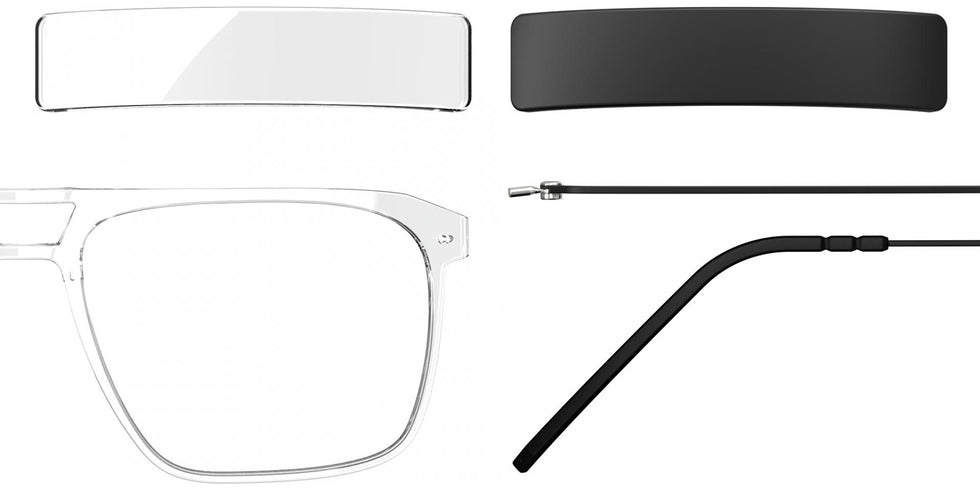 Blackfin® VITRA F5-D2 Eyeglasses BLF VITRA F5-D2 OP 19341814 58 - Shiny Crystal/Blackfin Black