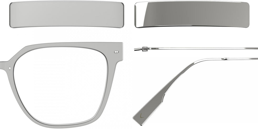 Blackfin® VITRA F6-D1 Eyeglasses BLF VITRA F6-D1 OP 19331788 53 - Matte Driftwood Gray/Shiny Silver