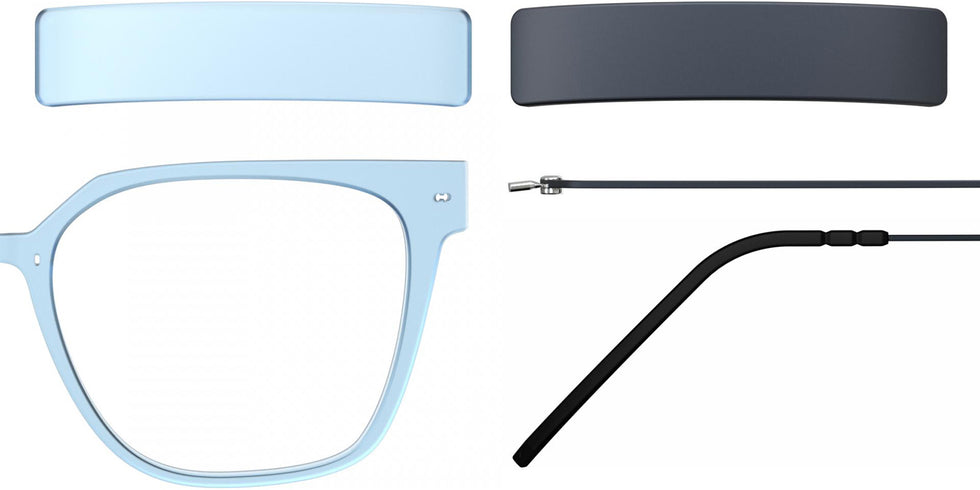 Blackfin® VITRA F6-D2 Eyeglasses BLF VITRA F6-D2 OP 19291792 53 - Matte Sky Blue/Storm Navy Blue