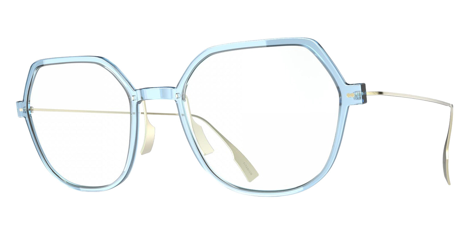 Blackfin® VITRA F7-D1 Eyeglasses BLF VITRA F7-D1 OP 19281777 53 - Shiny Sky Blue/Brushed Light Gold