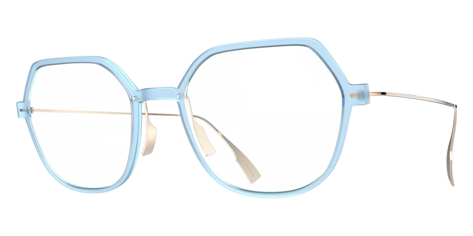 Blackfin® VITRA F7-D1 Eyeglasses BLF VITRA F7-D1 OP 19291809 53 - Matte Sky Blue/Shiny Amber Gold