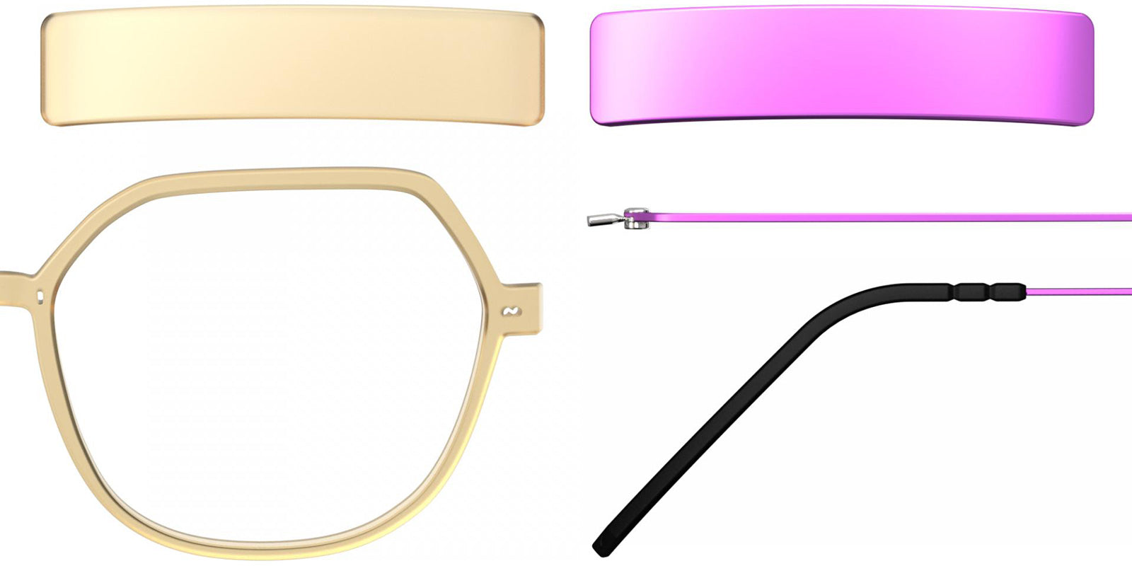 Blackfin® VITRA F7-D2 Eyeglasses BLF VITRA F7-D2 OP 19371800 53 - Matte Honey Gold/Oxide Purple