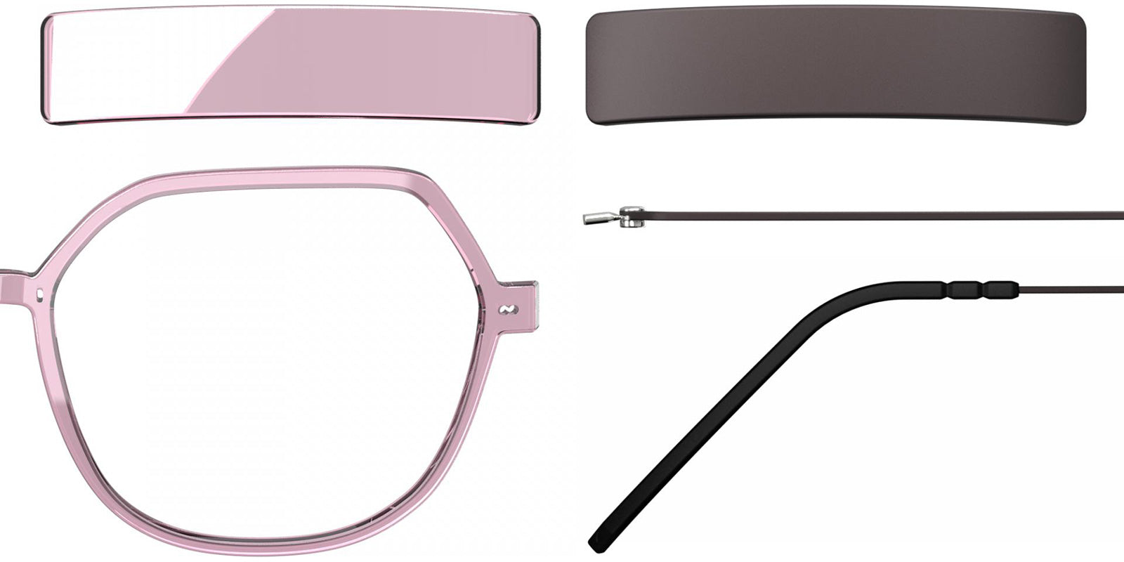 Blackfin® VITRA F7-D2 Eyeglasses BLF VITRA F7-D2 OP 19401796 53 - Shiny Prism Pink/Chestnut Brown