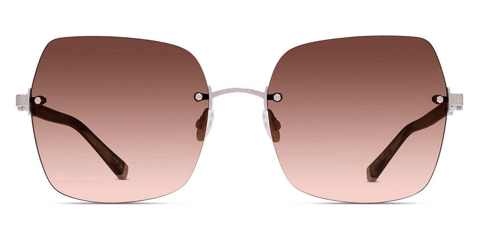 Barton Perreira® Angie BPR SU Angie 6105 61 - Sulcata Tortoise/Silver / Whiskey Gradient AR Sunglasses