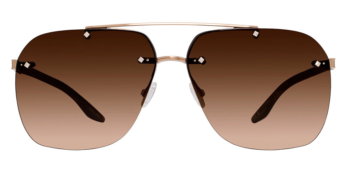 Barton Perreira® Daniel BPR SU Daniel 6502 64 - Gold/Sulcata Tortoise / Whiskey Gradient AR Sunglasses