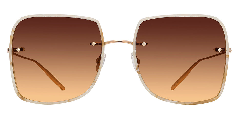 Barton Perreira® Sharona Thinsert BPR SU Sharona Thinsert SHAR5803K 58 - Gold / Tusk / Mahogany Gradient (AR) Sunglasses