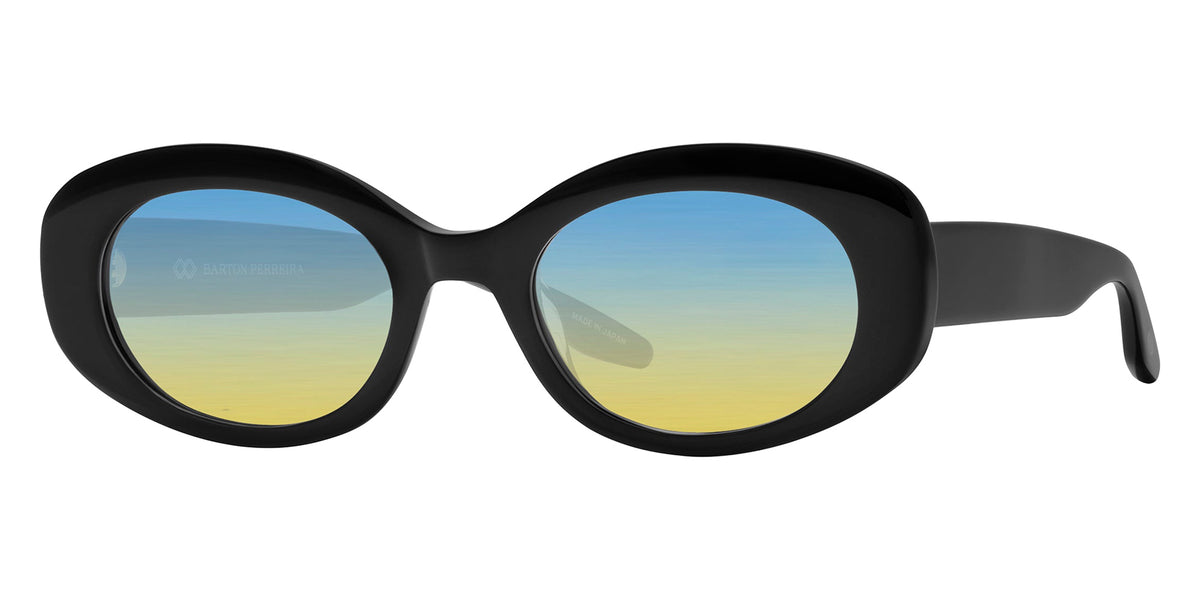 Barton Perreira® Caro Sun BR Caro Sun Black / Aqua Sol (AR) 51 Sunglasses - Black / Aqua Sol (AR)