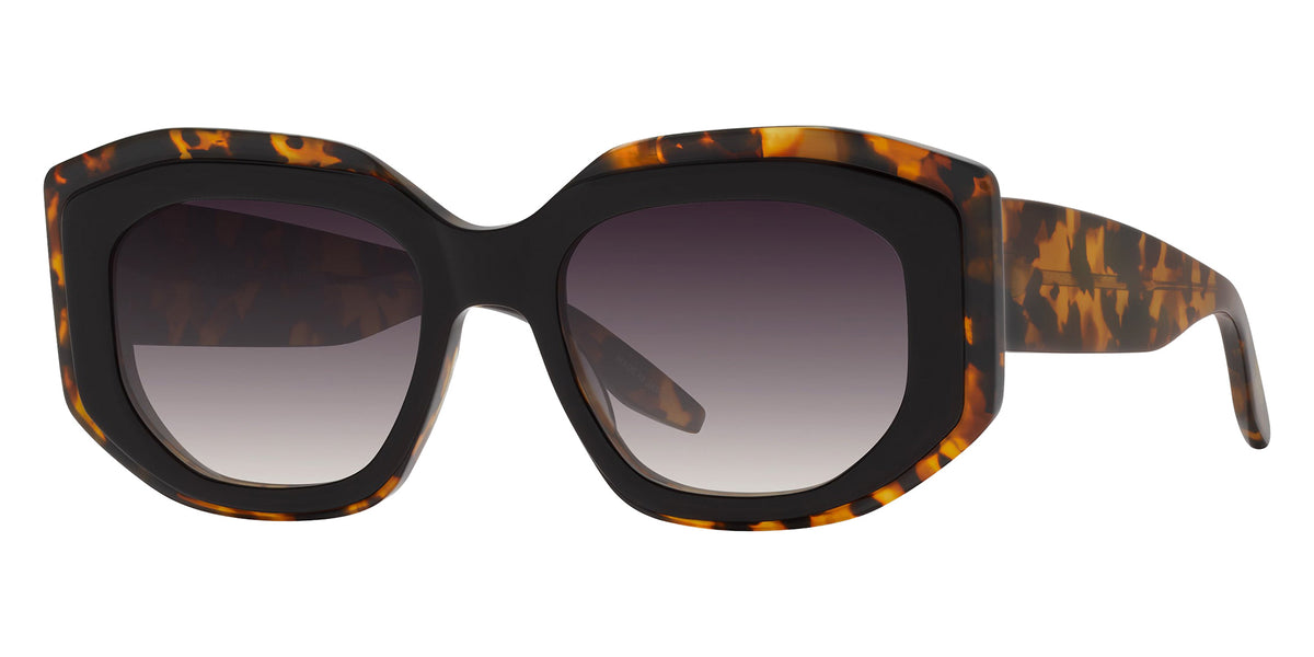 Barton Perreira® Crescendo BR Crescendo Black Amber Tortoise / Smolder (AR) 50 Sunglasses - Black Amber Tortoise / Smolder (AR)