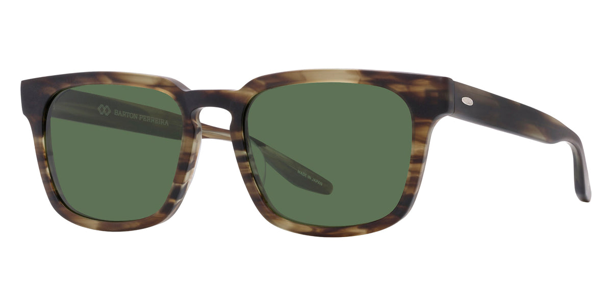 Barton Perreira® Hamilton x 000 BR Hamilton x 000 Matte Cognac / Vintage Green (AR) 53 Sunglasses - Matte Cognac / Vintage Green (AR)