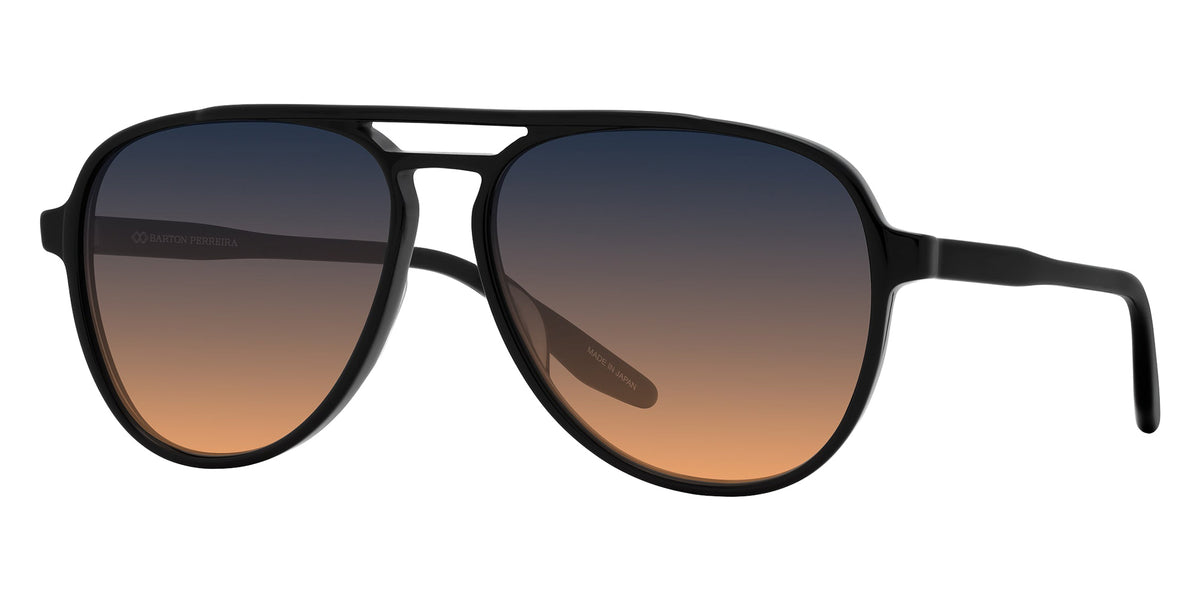 Barton Perreira® Hartmann BR Hartmann Black / Night Fever (AR) 58 Sunglasses - Black / Night Fever (AR)
