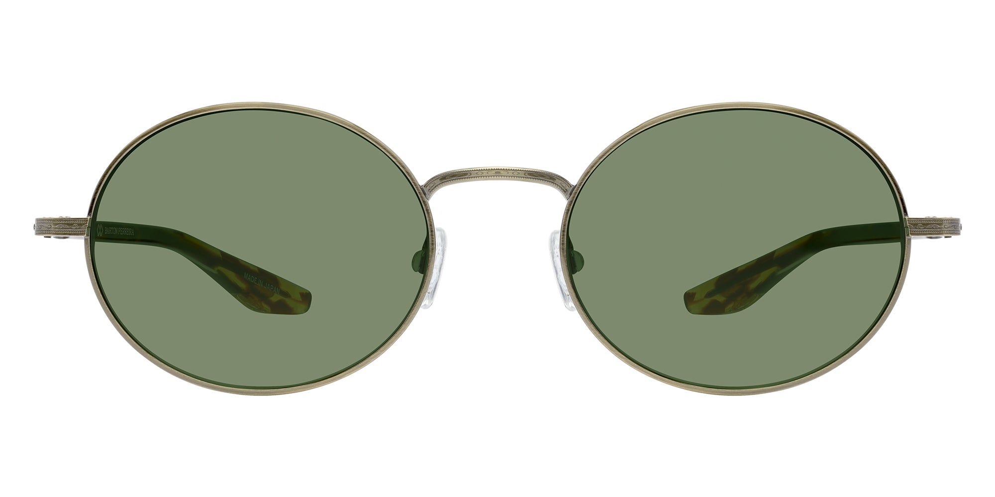 Barton Perreira® Anamcara BRP ANAM5201K - Antique Gold/Crystal/Classic Tortois/Bottle Green (AR) Sunglasses
