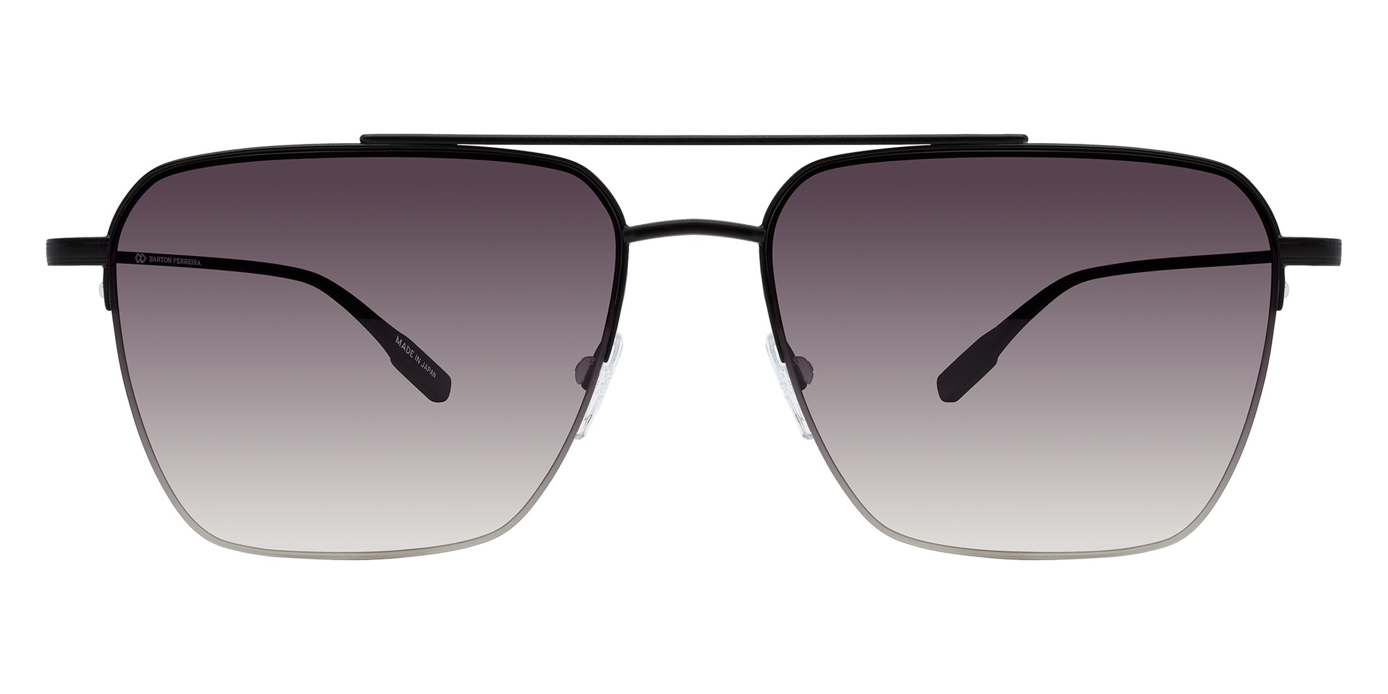 Barton Perreira® Armstrong Sun BRP ARMS5551K - Black Satin/Smolder (AR) Sunglasses