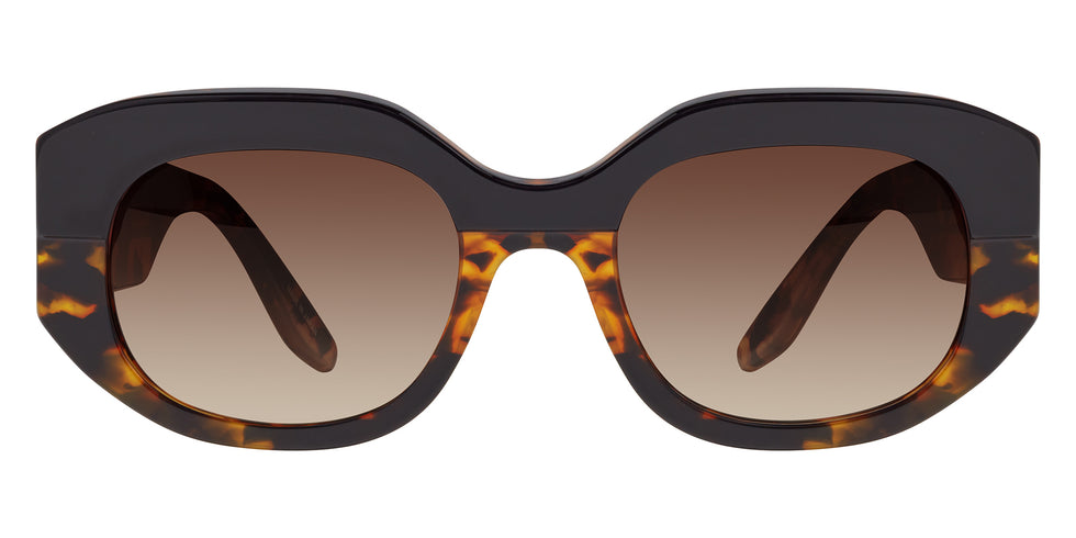 Barton Perreira® Sueno BRP SUEN5102K - Black Amber Tortoise/Smokey Topaz (AR) Sunglasses
