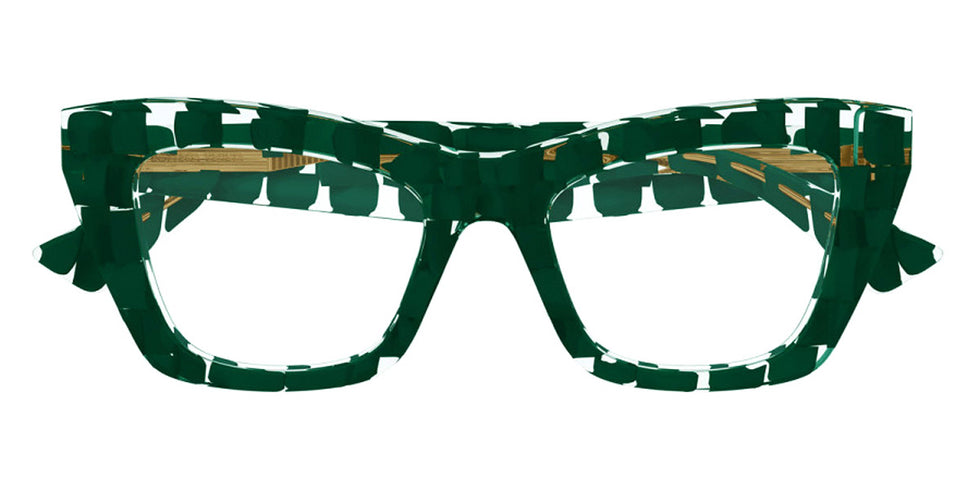 Bottega Veneta® BV1215O BV1215O 008 50 - Green/Transparent Eyeglasses