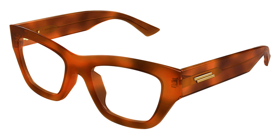 Bottega Veneta® BV1360O BV1360O 002 49 - Havana/Transparent Eyeglasses