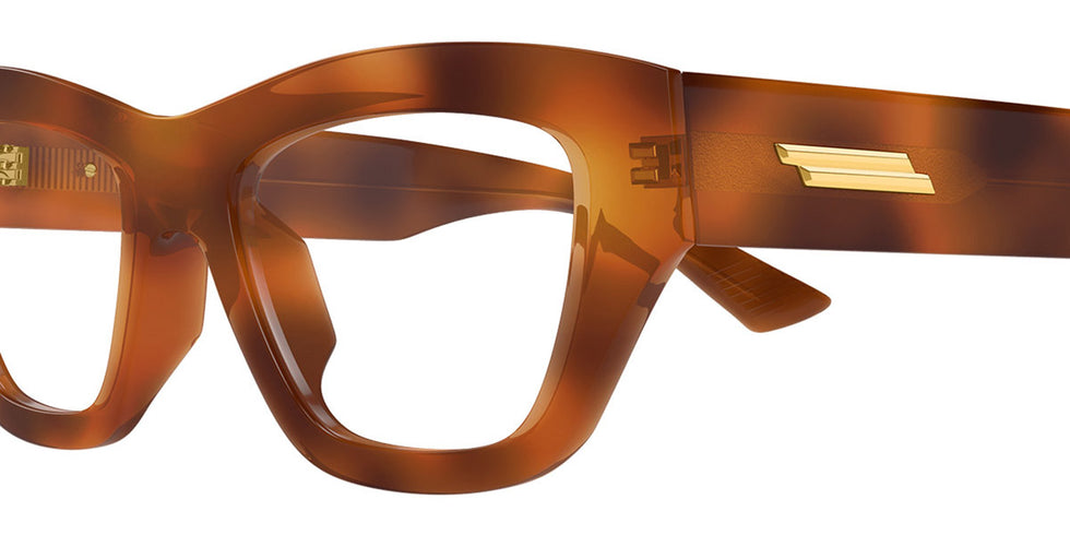 Bottega Veneta® BV1360O BV1360O 002 49 - Havana/Transparent Eyeglasses