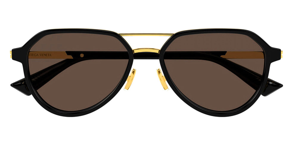 Bottega Veneta® BV1373S BV1373S 001 55 - Black/Brown Sunglasses