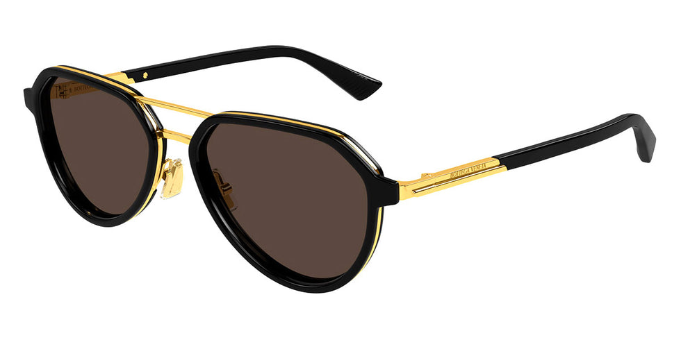 Bottega Veneta® BV1373S BV1373S 001 55 - Black/Brown Sunglasses