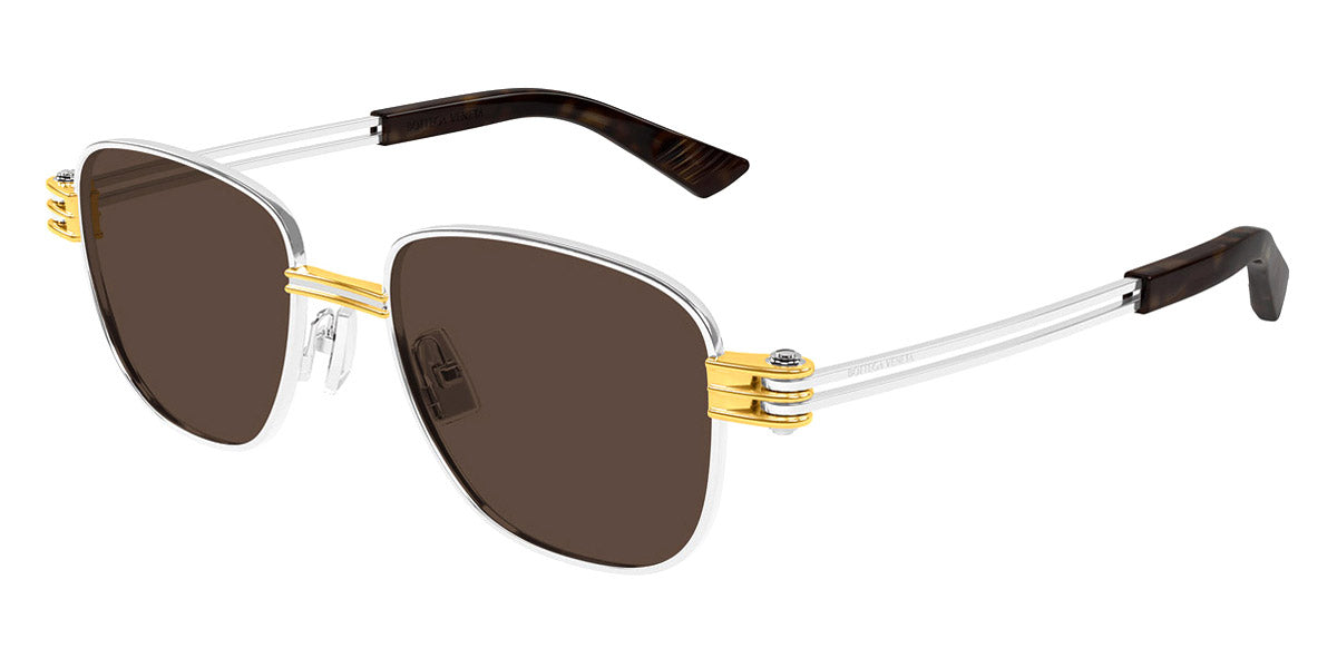 Bottega Veneta® BV1380S BV1380S 001 51 - Silver/Brown Sunglasses