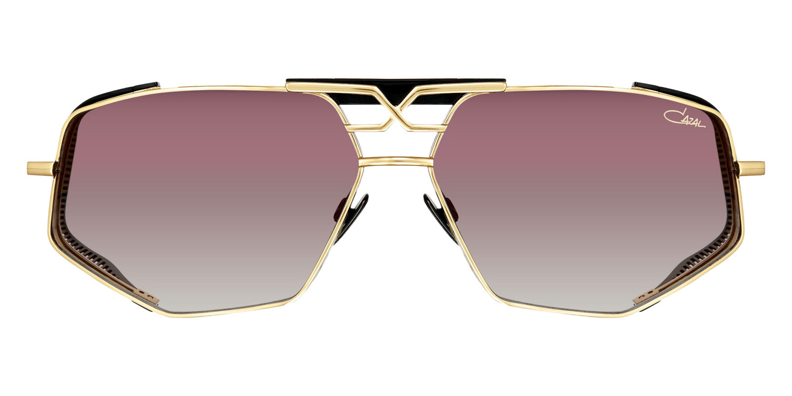 Cazal® 050 Anniversary Edition Sunglasses - 001 Black-Gold/Grey Gradient/Ar Coated