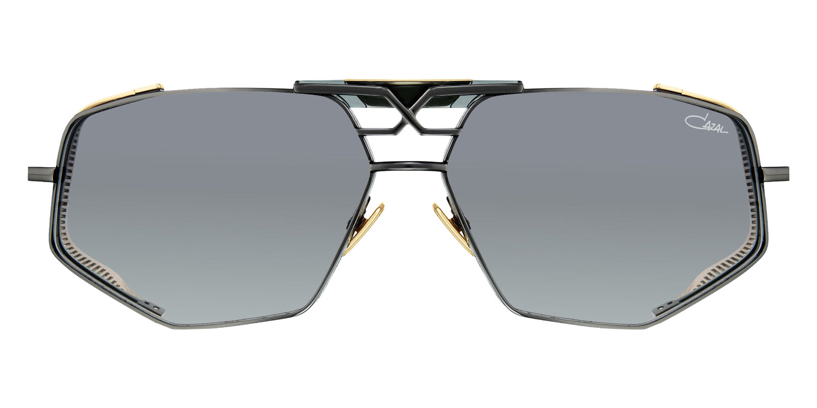 Cazal® 050 Anniversary Edition Sunglasses - 003 Gunmetal-Gold/Grey Gradient/Ar Coated