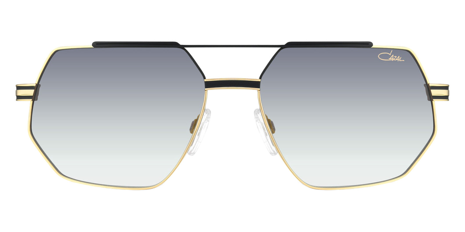 Cazal® 7113/3 Sunglasses - 001 Black-Gold/Grey Gradient/Ar Coated